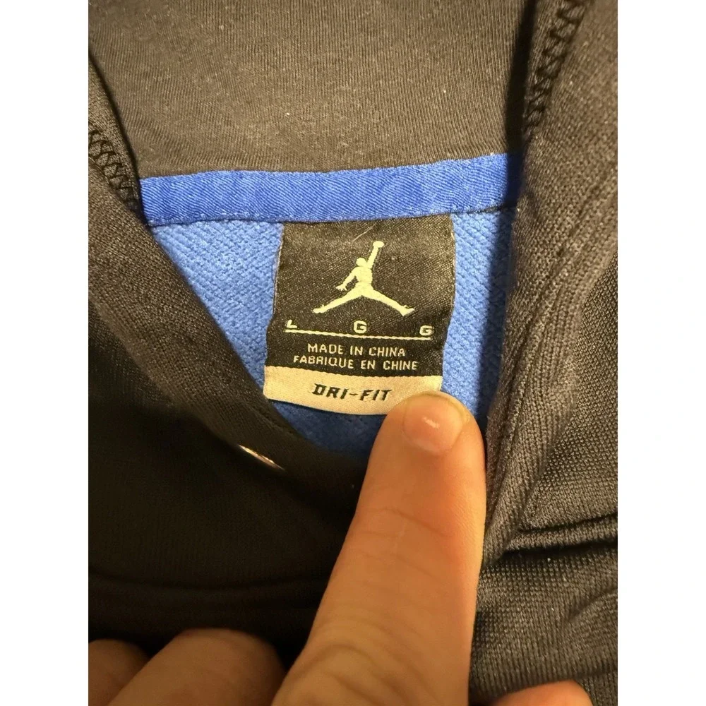 Nike Air Jordan Hoodie Carmelo Anthony‎ Large Pullover Blue Stripe